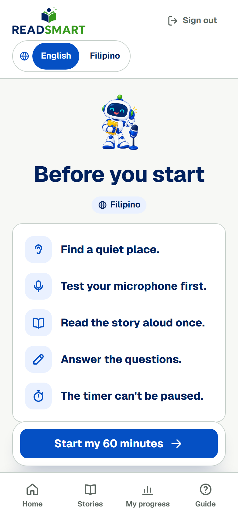 The reading check rules