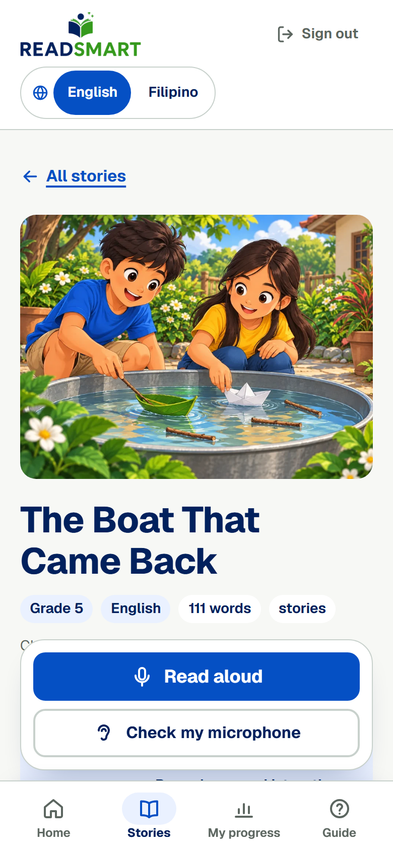 A story before reading