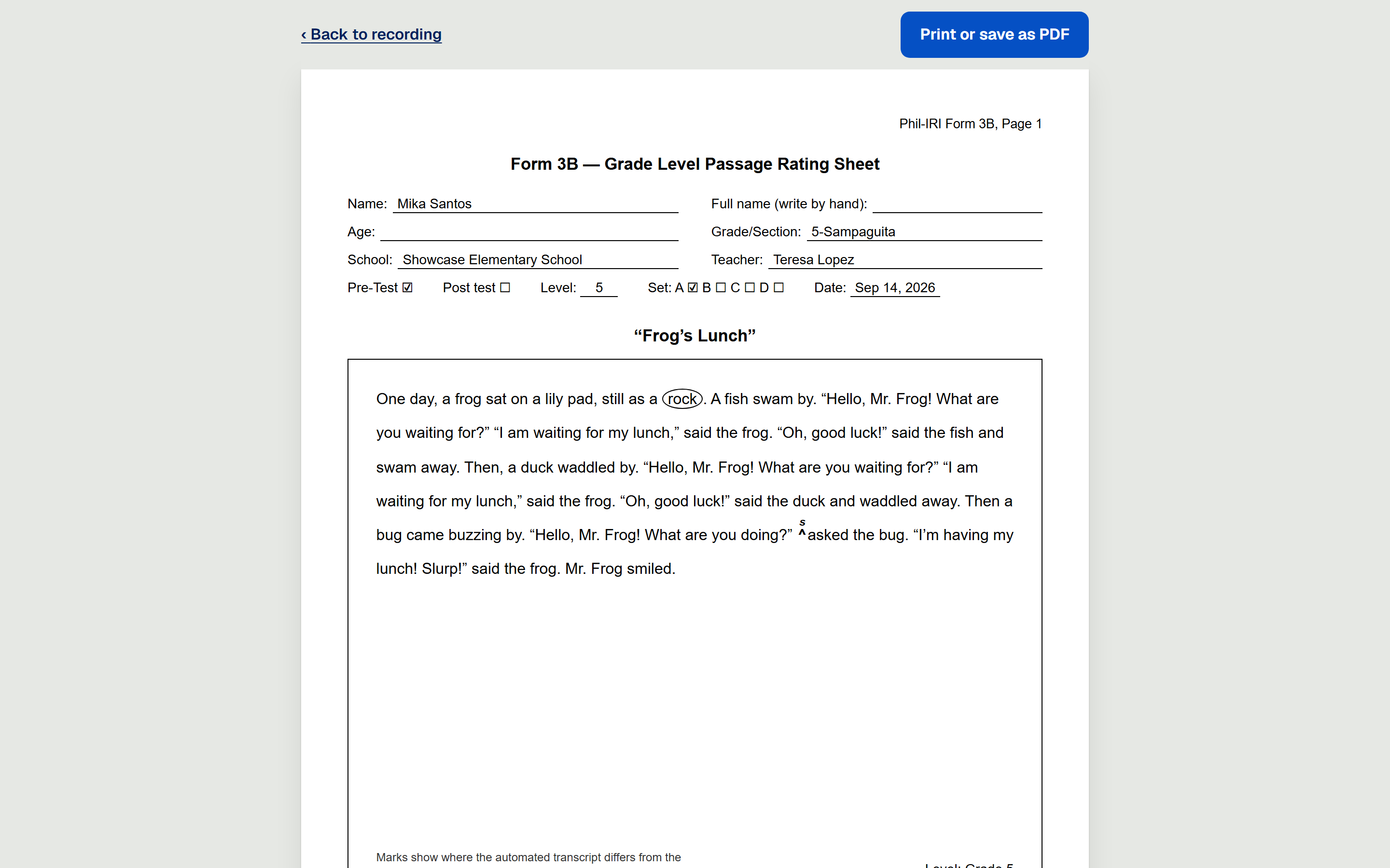 A printable Form 3