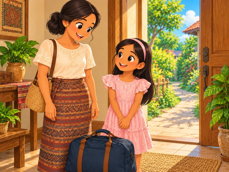 Lila and her aunt prepare for a visit before examining the invitation.
