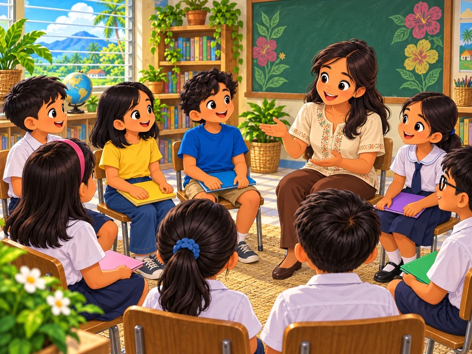 Mei and Raj joining a class planning discussion.