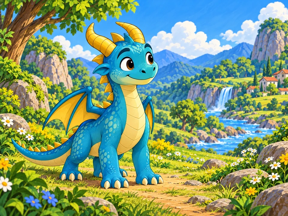 Dragon in a quiet valley before beginning a music experiment.