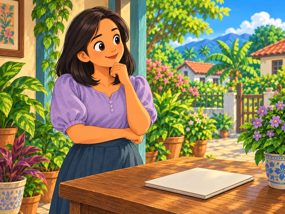 Isang taong nag-iisip sa maaliwalas na lugar sa tabi ng hardin.